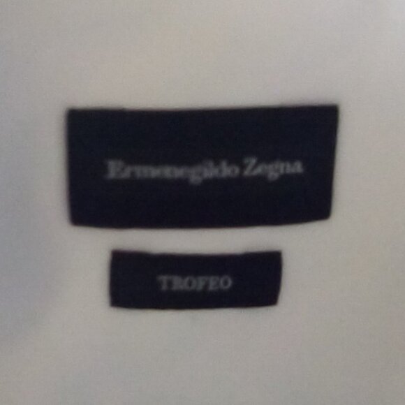 Ermenegildo Zegna Trofeo Dress Shirt Men’s  White Trofeo French Cuff 47 18 1/2 - Picture 4 of 13